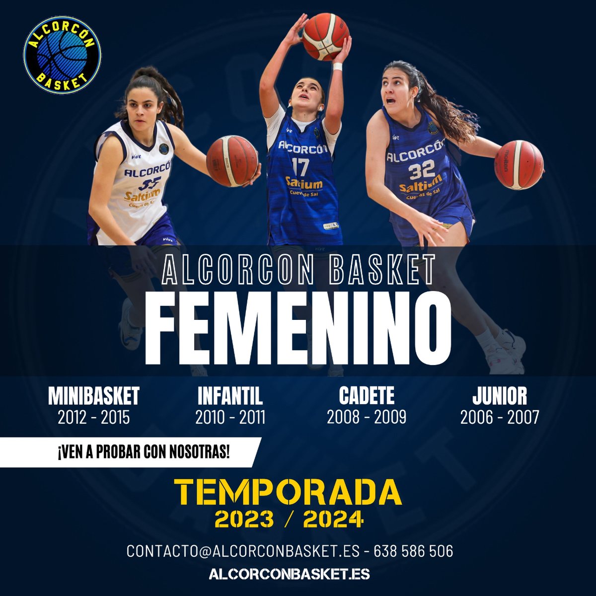 AlcorconBasket's tweet photo. 🏀¡Ven a JUGAR con NOSOTRAS en ALCORCÓN BASKET! 👧#AB #GoAB #AlcorconBasket https://t.co/QJw3aw93Xg