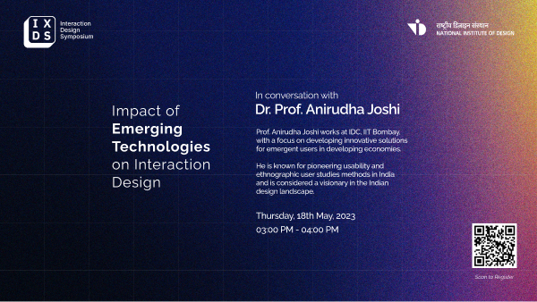 NID_India's tweet photo. NID is organising IXDS - Interaction Design Symposium on 18 May 2023. Register here to get link: https://t.co/qgfMWnDzp7
#Design #India #NID #DPIIT #IXDSymposium #IXDS #DesignCommunity #ExpertTalks #NID #InteractionDesign https://t.co/0kRSgRRnLL