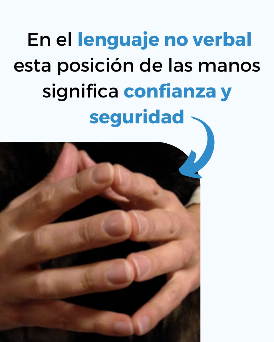 ¿Sabías que en el #LenguajeNoVerbal juntar las puntas de los dedos mientras habla denota seguridad? 

#Curiosidades #GAIN #GAINdustriales #SeguridadPersonal #Confianza