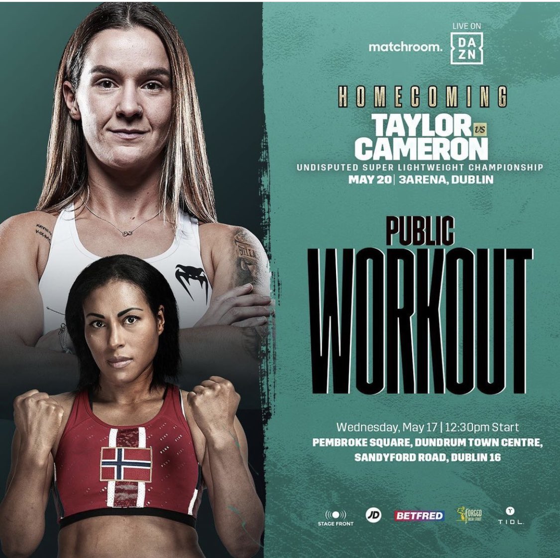 See you tomorrow for the public workout … all welcome 🥊 #HarperBraekhus #BelterOnTour @MatchroomBoxing @EddieHearn @DAZNBoxing