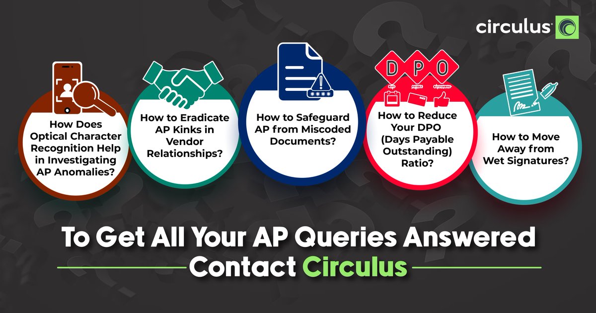 CirculusTech's tweet photo. Boggled up with endless AP queries? Without a second thought just call #Circulus and get all your AP doubts clarified by our expertized team of #APAutomation. For more, visit: https://t.co/6vCM8c55No

#VendorManagement #AccurateInvoices #MobileApp #APSolution #DigitalBills https://t.co/KsqPVqusup