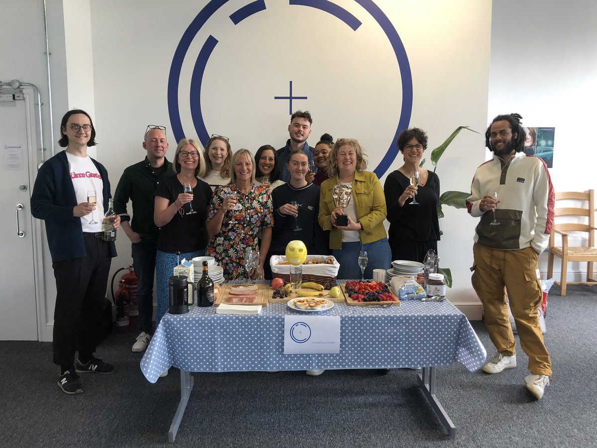 CandourTV's tweet image. Huge celebrations at Candour HQ this morning @BAFTA! Our fabulous team &amp;amp; the legendary Candour breakfasts &amp;amp; with our famous centrepiece - this morning a melon #bafta alongside the REAL ONE! #fabulousteam