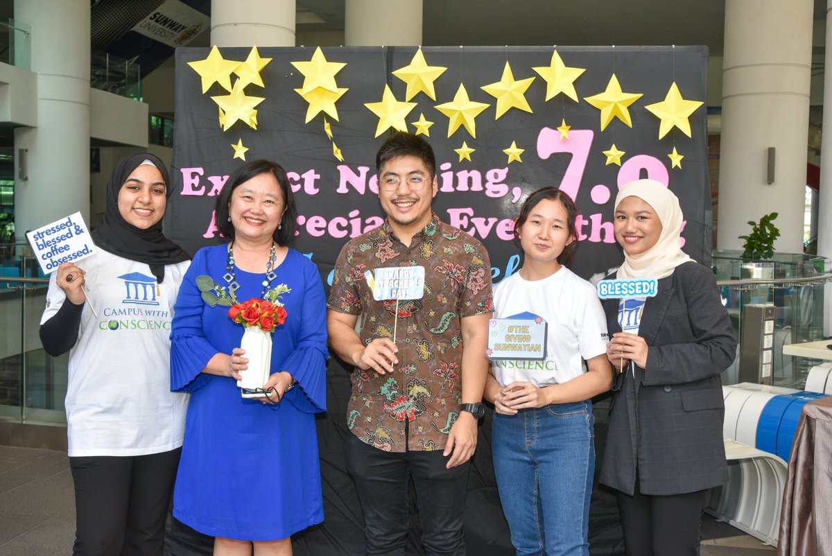 SunwayU's tweet photo. Did you manage to catch the launch of Campus With A Conscience: Cultivating A Giving Generation? Organised by Student LIFE, this month-long festival of events and activities aims to inculcate the Heart of Giving in youths ❤️
See you there!
#CampusWithAConscience https://t.co/p0LwInG0dW
