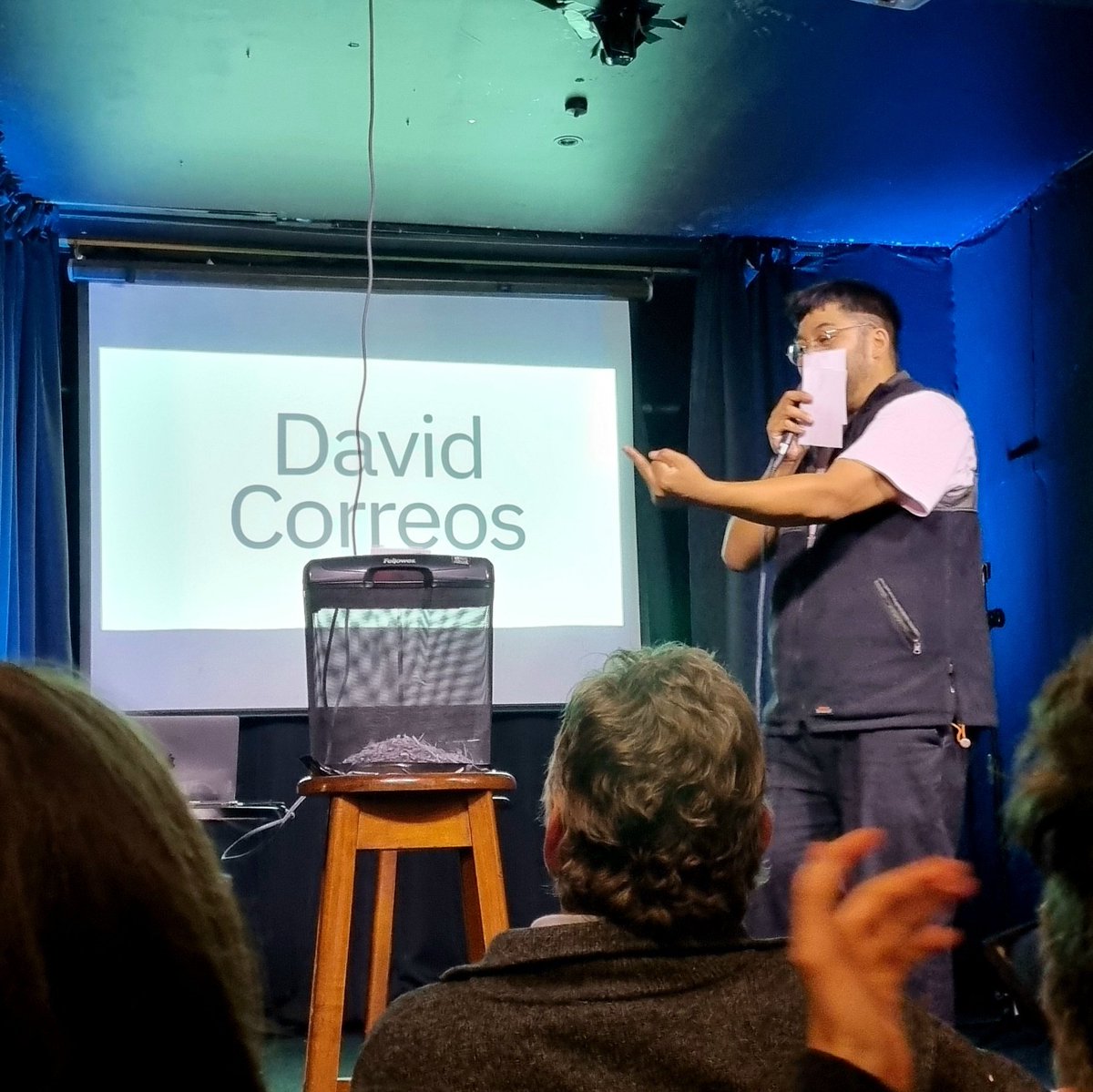 louiseberyllium's tweet photo. the most unhinged comedy show I have ever been to - if the audience didn't react to a joke well enough then the cue card would go into the paper shredder, never to be heard again - you simply must see @dlcorreos' #NZComedyFest show before he has no jokes left
π₯ ππ₯©π³π₯ https://t.co/lzyvGs2GHO