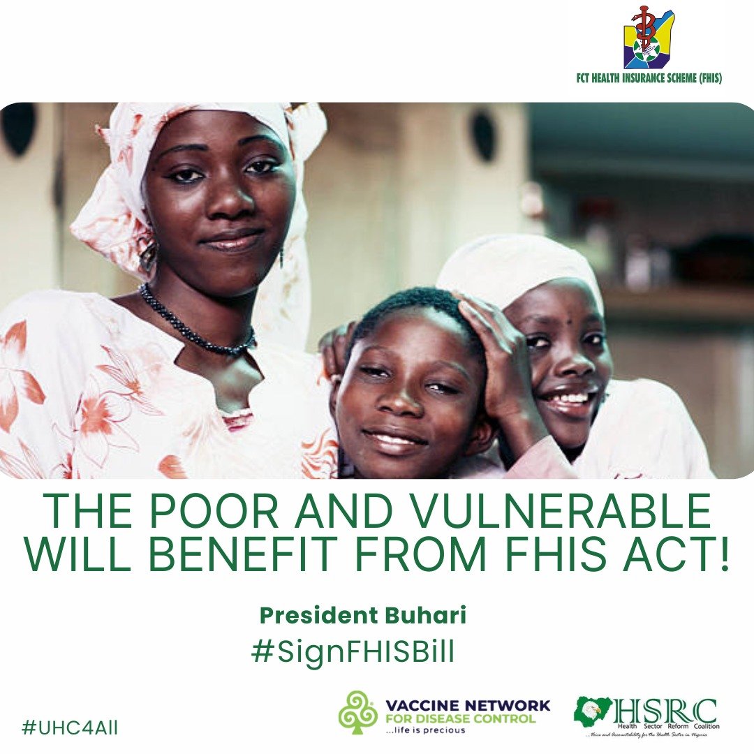 No one should have to choose between their health and their finances.

Signing the FHIS Bill can guarantee FCT residents have access to the care they need without breaking the bank. Let's make it happen!

#SignFHISBill  #Health4AllNaija #UHC4AllCc 

@Mbuhari <a href="/NGRPresident/">Presidency Nigeria</a>