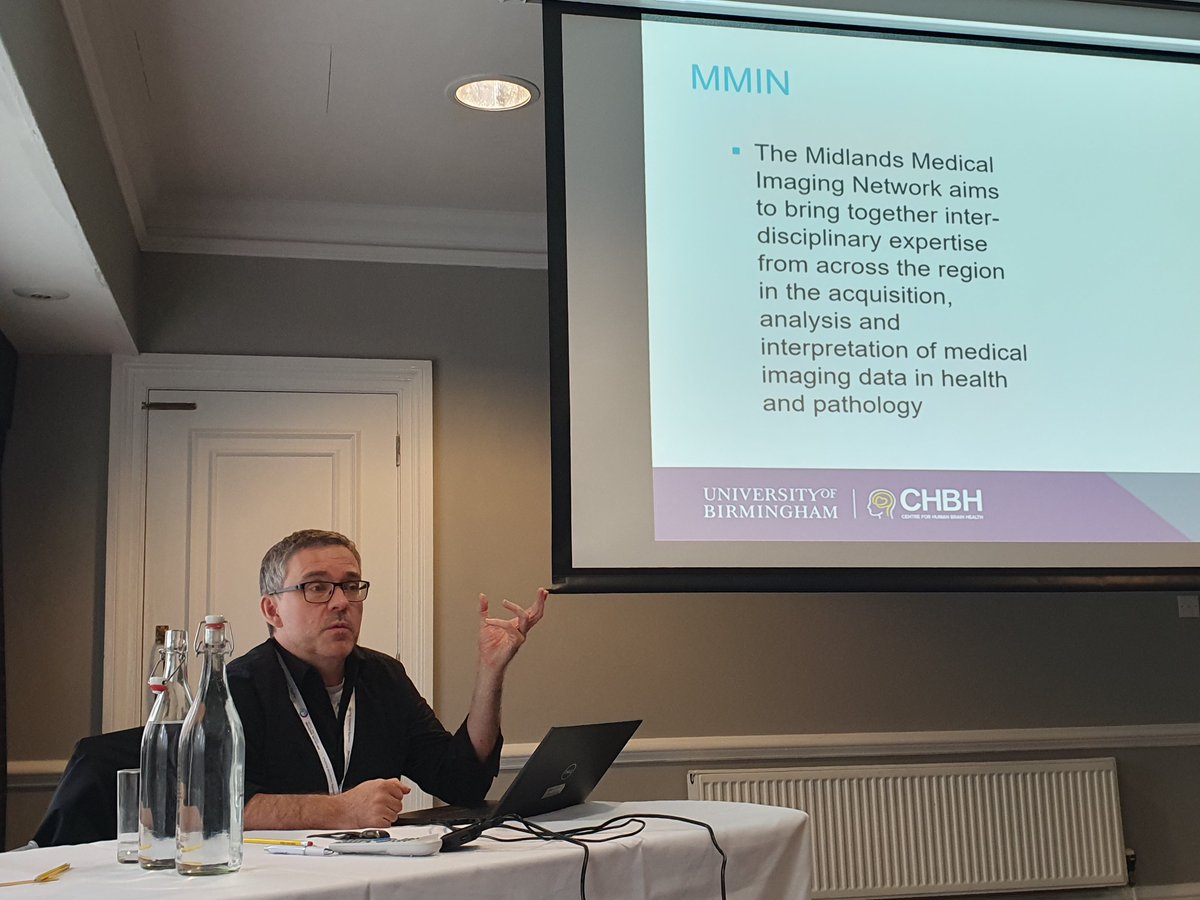 MidsHealth's tweet photo. Always fantastic to hear from @AndrewBagshaw4 (@TheCHBH and @unibirmingham) about @the_mmin. Showcasing what the network has to offer:
- Collaboration opportunities
- Shared equipment
- Strategy for infrastructure development
- Early Careers
#shapingtheanswer @WMImagingNwk https://t.co/xikel9eV7G