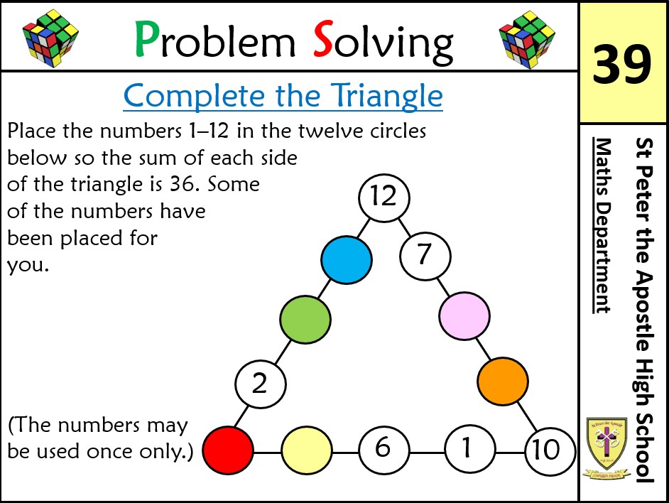 SPTA_Maths's tweet photo. #NationalNumeracyDay problem 3 https://t.co/J89pHa0EBx