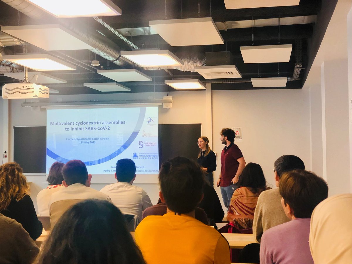 A crowded room for this 1st Glycoscience Day of the Bassin Parisien! Glad to present our latest results my glycolleague <a href="/LaoraBoulo/">Laora</a>
