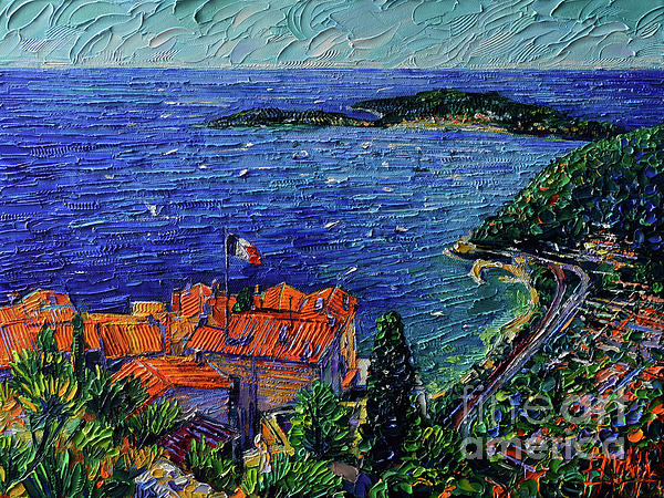 monaedulesco's tweet photo. New artwork for sale! - "VILLAGE OF EZE ON THE FRENCH RIVIERA commissioned palette knife textured impressionism oil painting " - https://t.co/13mviXPj5w @fineartamerica https://t.co/d51NNQ1f0W