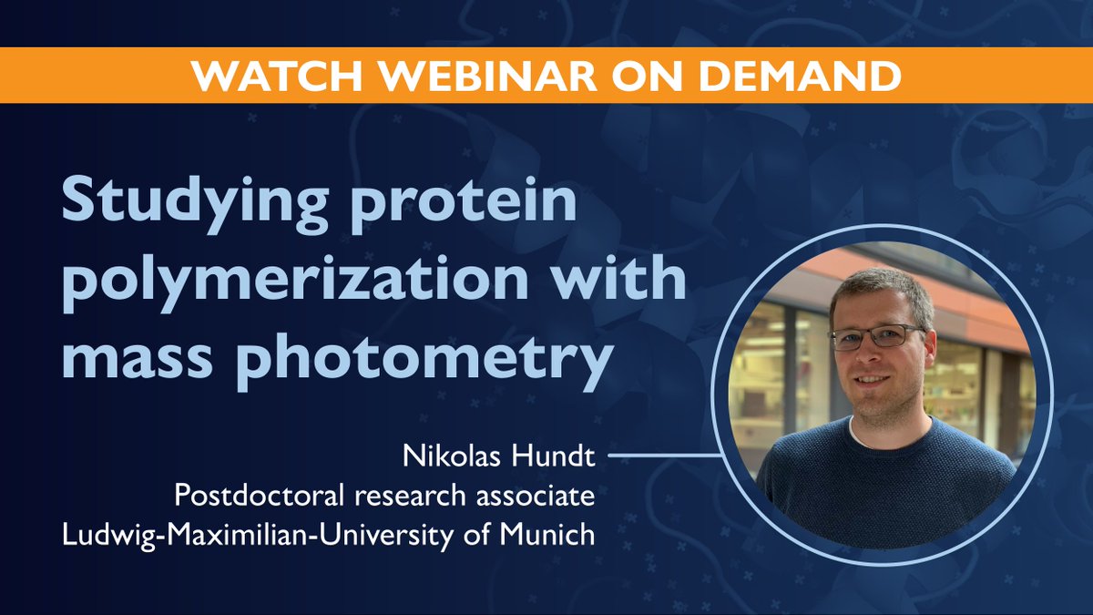 Refeyn (@refeynit) on Twitter photo Missed our recent webinar? You can still watch it & learn how <a href="/HundtNikolas/">Nikolas Hundt</a> from <a href="/LMU_Muenchen/">Universität München</a> used #MassPhotometry 🎇 to study the mechanisms of protein #polymerization & revise established kinetic models – with actin as an example! With <a href="/Labroots/">Labroots</a>
👉 labroots.com/webinar/studyi… Missed our recent webinar? You can still watch it & learn how <a href="/HundtNikolas/">Nikolas Hundt</a> from <a href="/LMU_Muenchen/">Universität München</a> used #MassPhotometry 🎇 to study the mechanisms of protein #polymerization & revise established kinetic models – with actin as an example! With <a href="/Labroots/">Labroots</a>
👉 labroots.com/webinar/studyi…