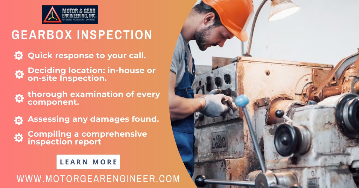 Gearbox Troubles? Don't fret!

Introducing our cutting-edge Gearbox Inspection service, provided by Motor & Gear Engineering.

Visit - motorgearengineer.com/product/gearbo… to learn more and optimize your gearbox's efficiency today!

#GearboxInspection #IndustrialSolutions #MotorGearEngineer