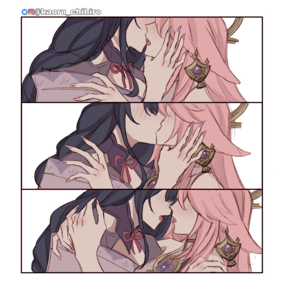 KaoruChihiro's tweet photo. Lesbians and boobs 🧍‍♀️ https://t.co/BOznMGjHoX