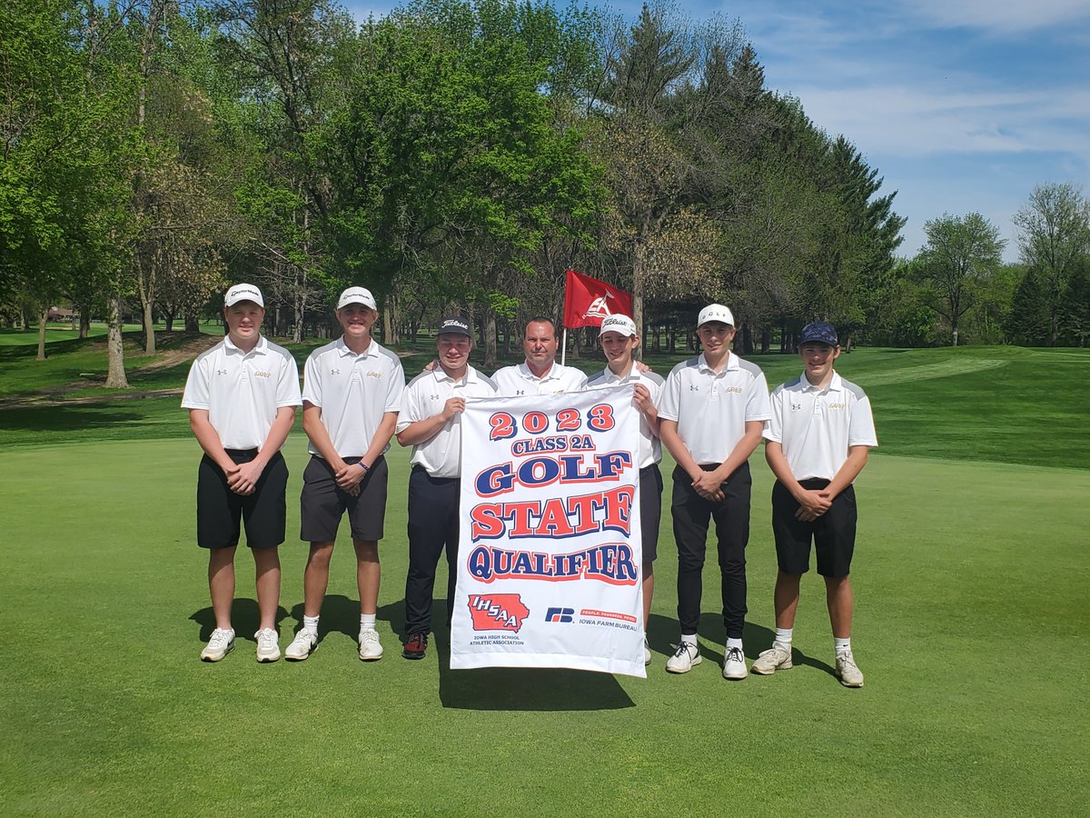 Congrats to Coach Van Roekel and our 3 Jr.'s and 3 Fr. on making the IA HS State Golf Team Tournament.👏