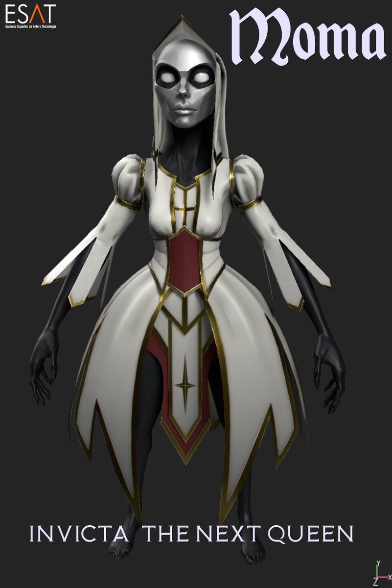 The time to show the characters with textures has arrived🤩 and we will start as always with Moma👑 the main character of the game, created by <a href="/Pejuanso/">Juan Pereira</a> 

Powered by <a href="/ESAT_Valencia/">ESAT</a> 🎮

#art #3dart #3dmodeling #3Danimation #UE5 #indiedev #gamedev