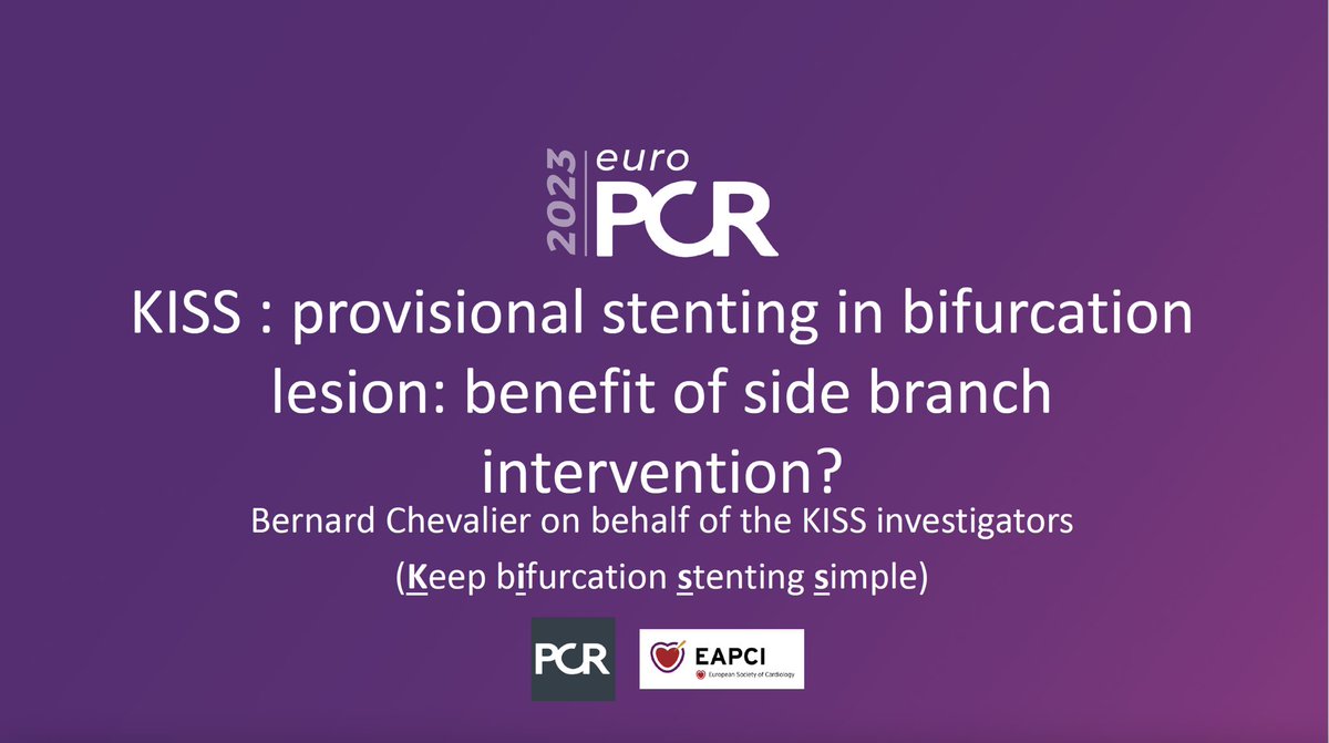 KardiologieHH's tweet photo. The #KISS trial 
at #EuroPCR HotlineSession

For more infos watch the @PCRonline Video ⬇️ https://t.co/YfS1W6f6HQ