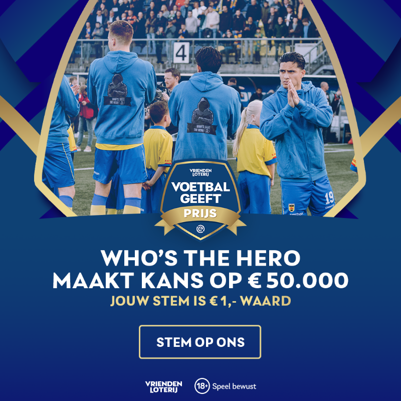 SCCambuurLwd's tweet photo. De stemperiode van de 𝐕𝐨𝐞𝐭𝐛𝐚𝐥 𝐆𝐞𝐞𝐟𝐭 𝐏𝐫𝐢𝐣𝐬 is verlengd tot en met zondag 11 juni! 🗳🏆

Heb jij al gestemd op 𝐖𝐡𝐨'𝐬 𝐭𝐡𝐞 𝐇𝐞𝐫𝐨? 🙏

#CambuurVerbindt @VriendenLoterij