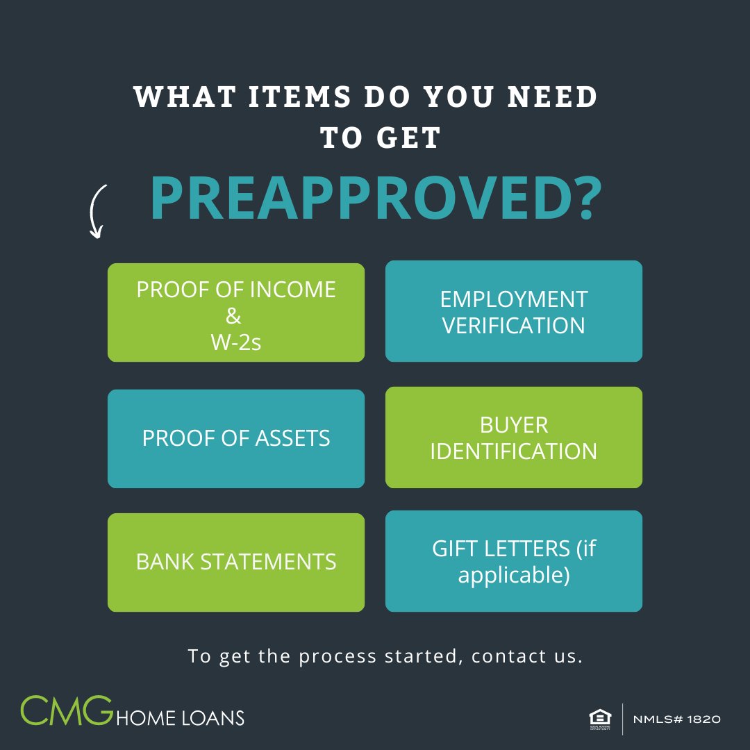 A pre-approval is the first step toward homeownership. In fact, most realtors won't even show you a home until you have that pre-approval letter. The good news is- I can help get you one! Reach out today, and let's go over what's needed.