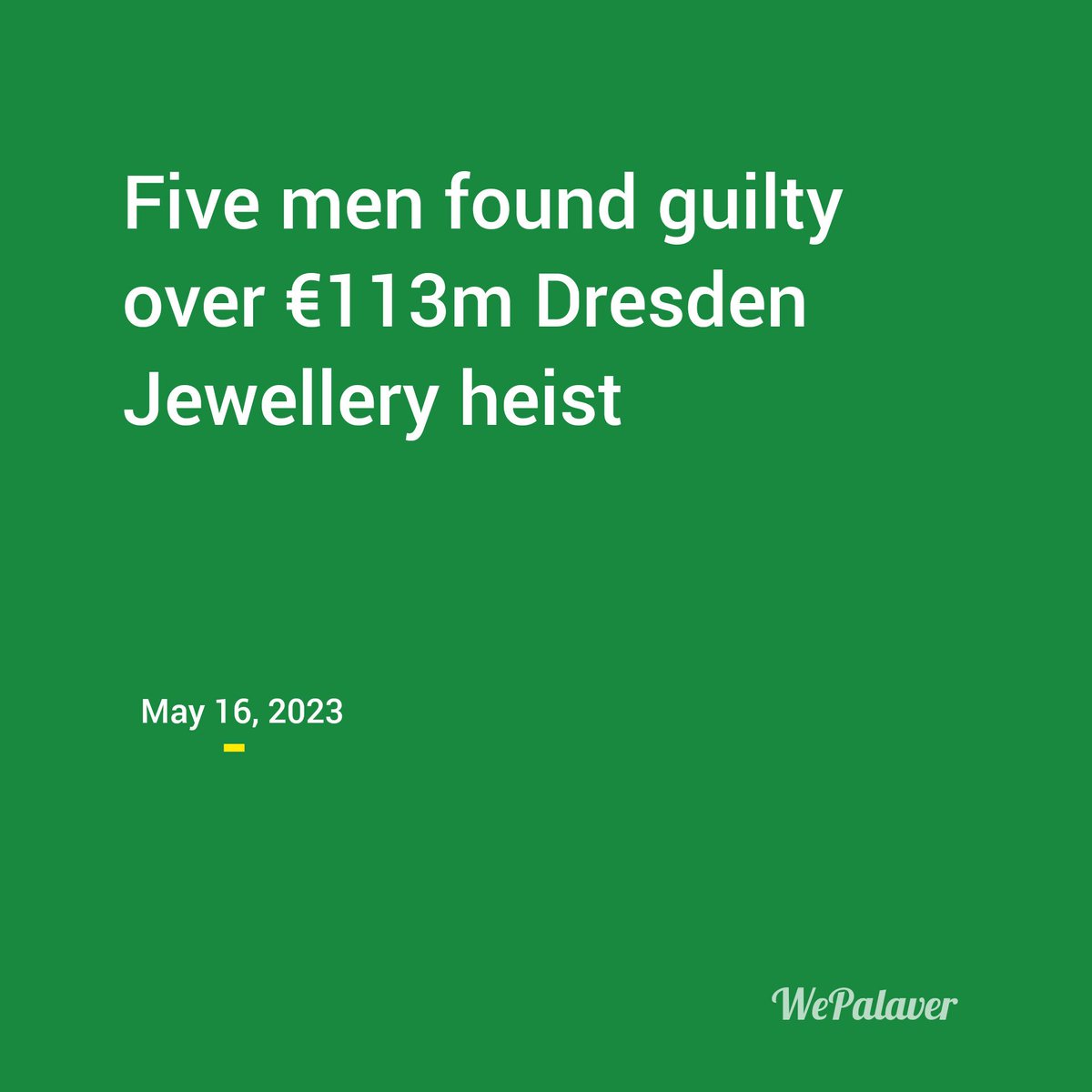 It was one of Europe’s most notorious and daring jewel heists when members of the Remmo clan broke into the Grünes Gewölbe (Green Vault) museum at Dresden’s Royal Palace, Germany in the early hours of Nov. 25, 2019.

#100hrs #LSGvMI #96hrs #Ukraine <a href="/Marvel/">Marvel Entertainment</a> <a href="/cnnbrk/">CNN Breaking News</a> <a href="/FoxNews/">Fox News</a>