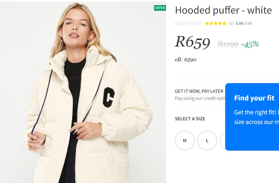 SheBeBrown's tweet photo. @superbalist So here for this puffer. Love! https://t.co/q9Nq0Ivfev