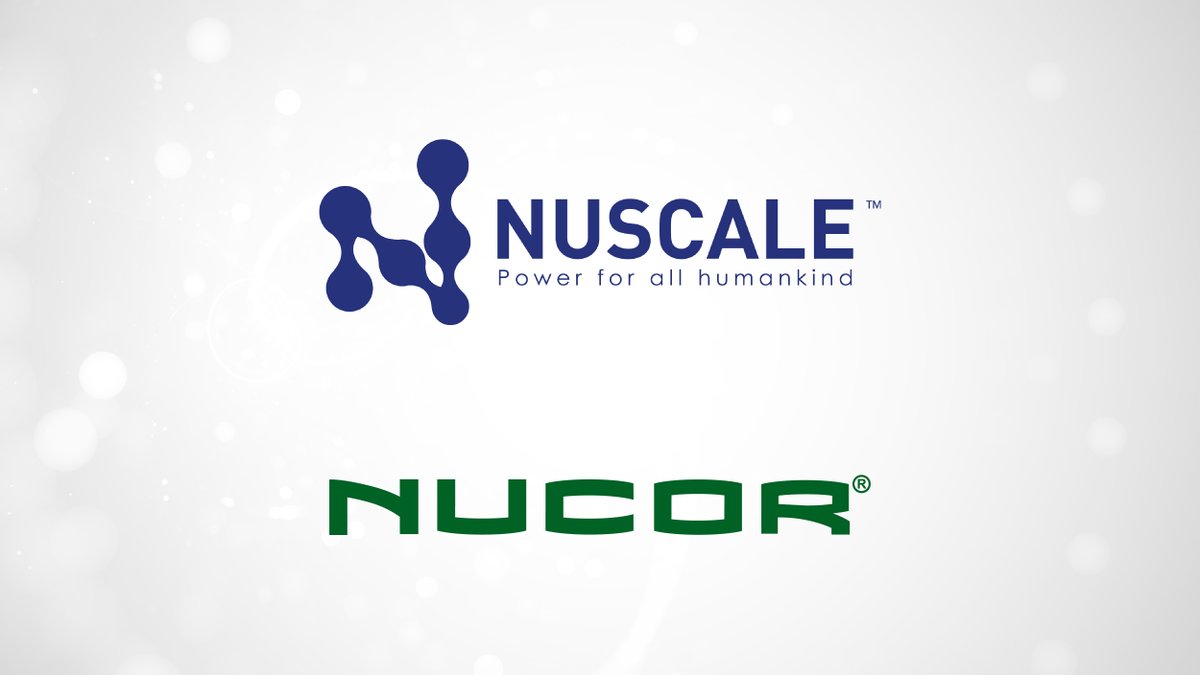 NuScale_Power's tweet image. PRESS RELEASE: NuScale Power and Nucor Corporation Sign Memorandum of Understanding to Explore Deployment of Small Modular Nuclear Reactors to Power Nucor Electric Arc Furnace Steel Mills ow.ly/XGiG50OoU03