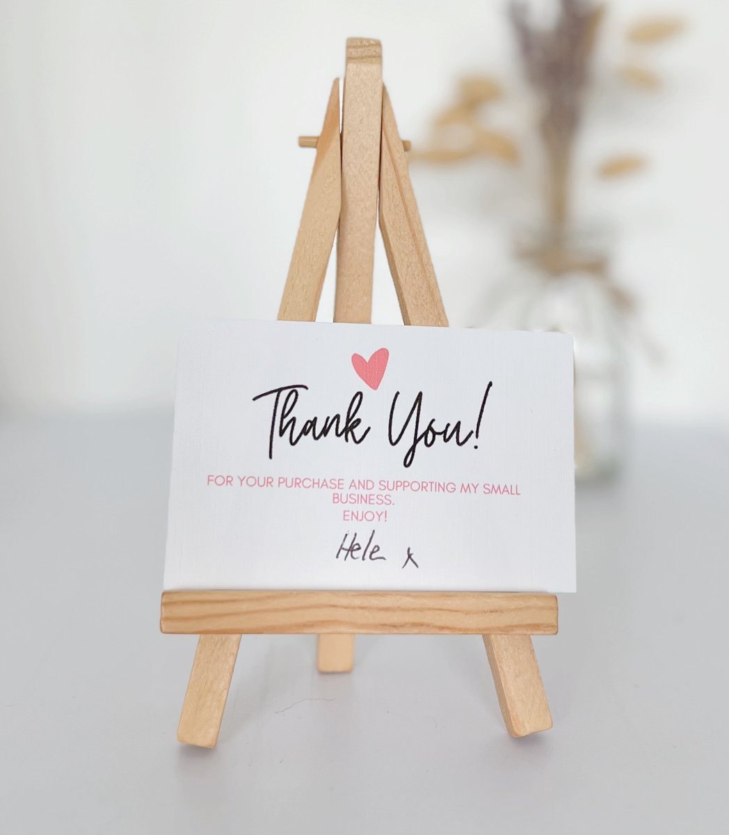 Add a little personalised touch to your thank you cards..
Shop at my <a href="/buyindieuk/">buyindie</a> store
#buyindie #elevenseshour #thankyou #smallstreamer