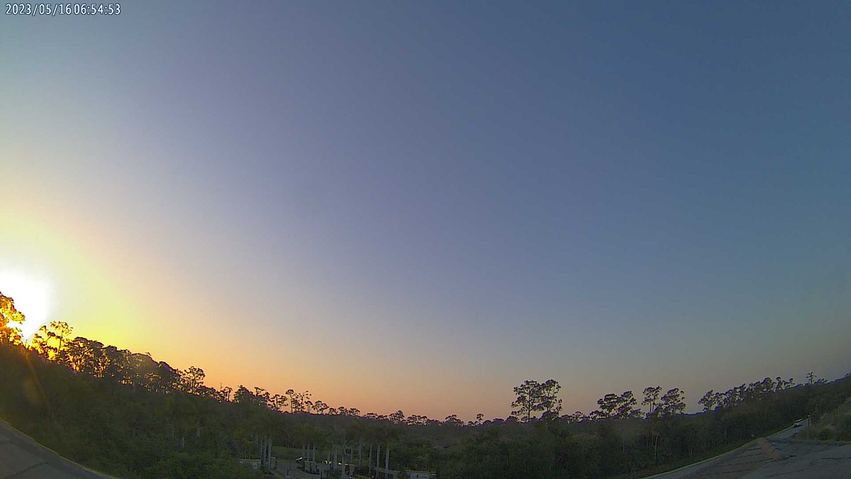 Estero Fire Rescue at sunrise and it's 72.8 F.