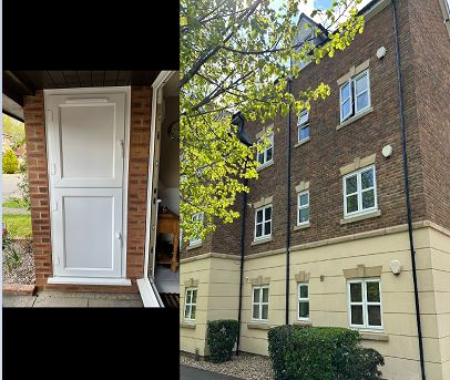 CustomGlaze's tweet photo. From a bin door to a block of flats, no job too small or too large for Custom Glaze. We fitted this bin door 8 years ago and it still looks like new and we have just replaced all the windows &amp; roofline in this block of flats in Milton Keynes.

Get a quote today on 01908650140 https://t.co/isInR7rbRd