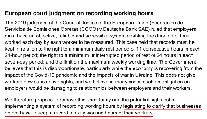 The Tories are counting on people not noticing this consultation on destroying EU worker protections, including hours worked, holiday entitlements, rolled-up holidays, TUPE etc.

Deadline: 7 July 2023.

The questions are very badly worded. Pls be careful.
gov.uk/government/con…