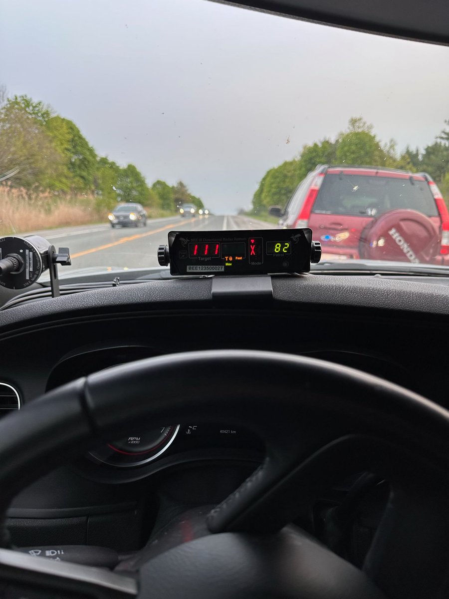 Lake Ridge Rd/Peleshok Dr @TownofWhitby this driver was ticketed for speeding and documentation issues. #durhamvisionzero ^jv