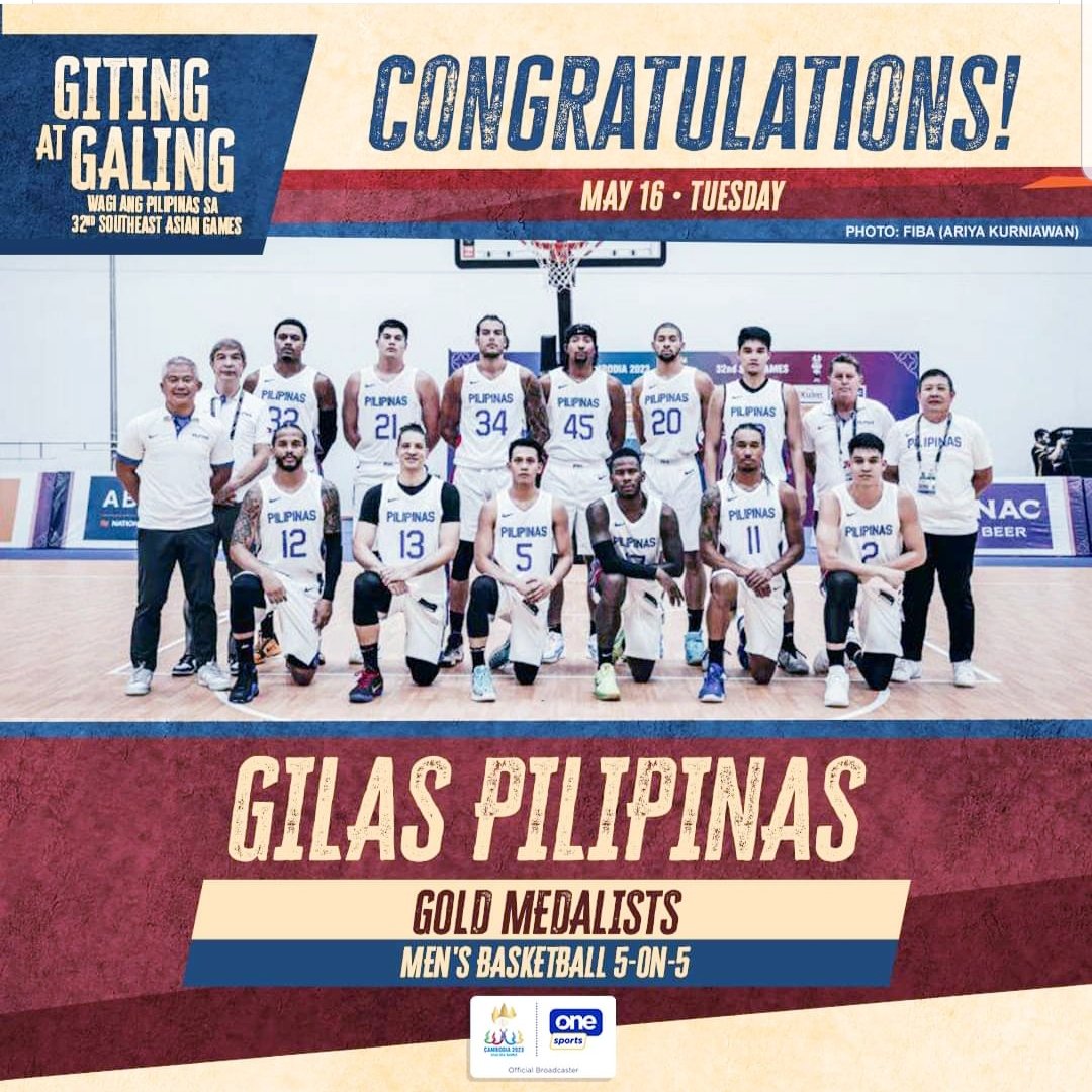 flonaguit's tweet photo. Congrats Gilas Pilipinas!
🇵🇭❤️💪🏾💪🏾🏀
Champions SEA GAMES basketball Cambodia 2023
#gilaspilipinas #champions #basketball #seagames2023 #mabuhayangpilipinas #puso #gitingattapang #redemption #filipino #flonaguit #cheers #congratulations #morepower #ilovethisgame #philippines https://t.co/2qcaujyQE1