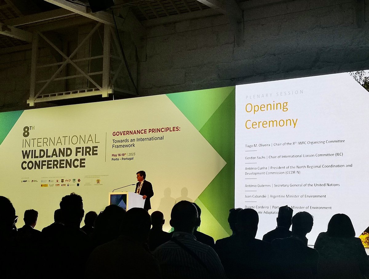 IFGM_Group's tweet photo. The 8th International Wildland Fire Conference is happening now in Porto with an essential topic for these times - #GovernancePrinciples : Towards an International Framework. 

#WildlandFirePorto2023 
#8thIWFC2023
#ManagingWildfireRisk 
@8thIwfc https://t.co/MZQHrOv85K