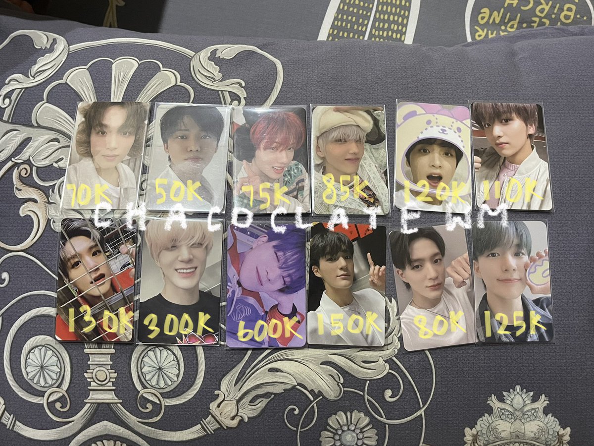 chacoclate's tweet photo. wts / want to sell 

all about nct dream jeno kihriv kihno arrival tshirt glimo sanrio tc standee screenx pager haechan jamein jisung tc pink xmas 

can each or bulk ✅
(bulk get disc 5k per 2 item) 

price all negotiable 
dom jakbar 
good condition https://t.co/z0EjWJG31I