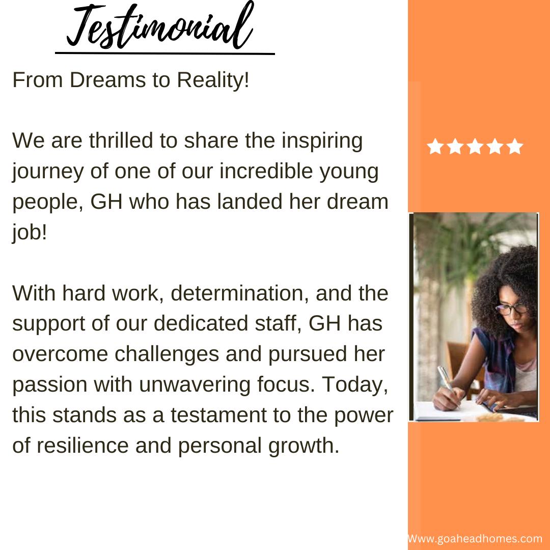 goaheadhomes's tweet photo. 🎉 Celebrating a major milestone as one of our young people secures a job, marking a significant step towards their bright future! 🌟

 #Goaheadhomes #independentliving #caregiver #successstory #testimonial #careprovider #care #BarkingAndDagenham #Barnet  #Brent  #Enfield https://t.co/npW6TW1wCM