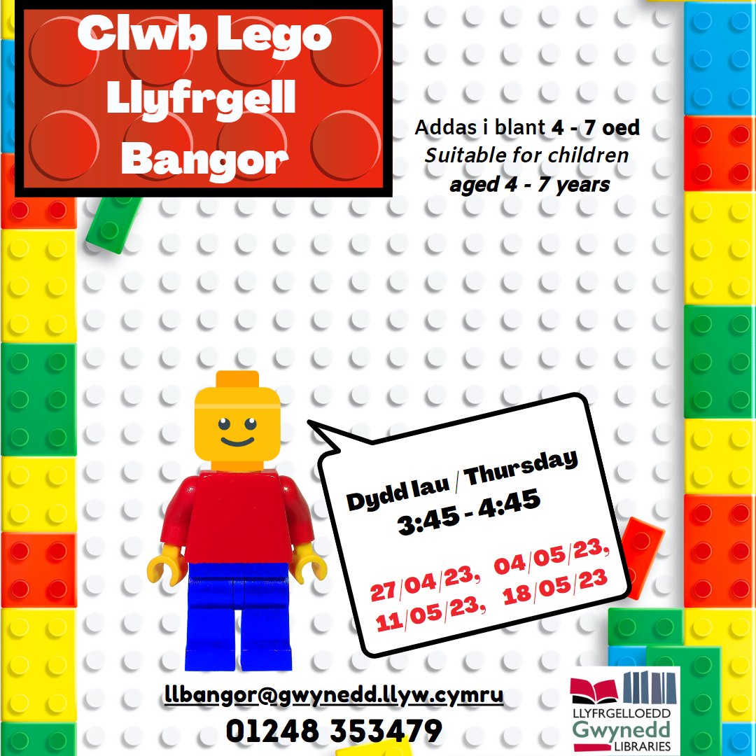 TeuluGwynedd's tweet image. Gweithgareddau ym Mangor wythnos yma / Events in Bangor this week @CyngorGwynedd @LlyfrGwyneddLib #Bangor #llyfrgelllleol #locallibrary