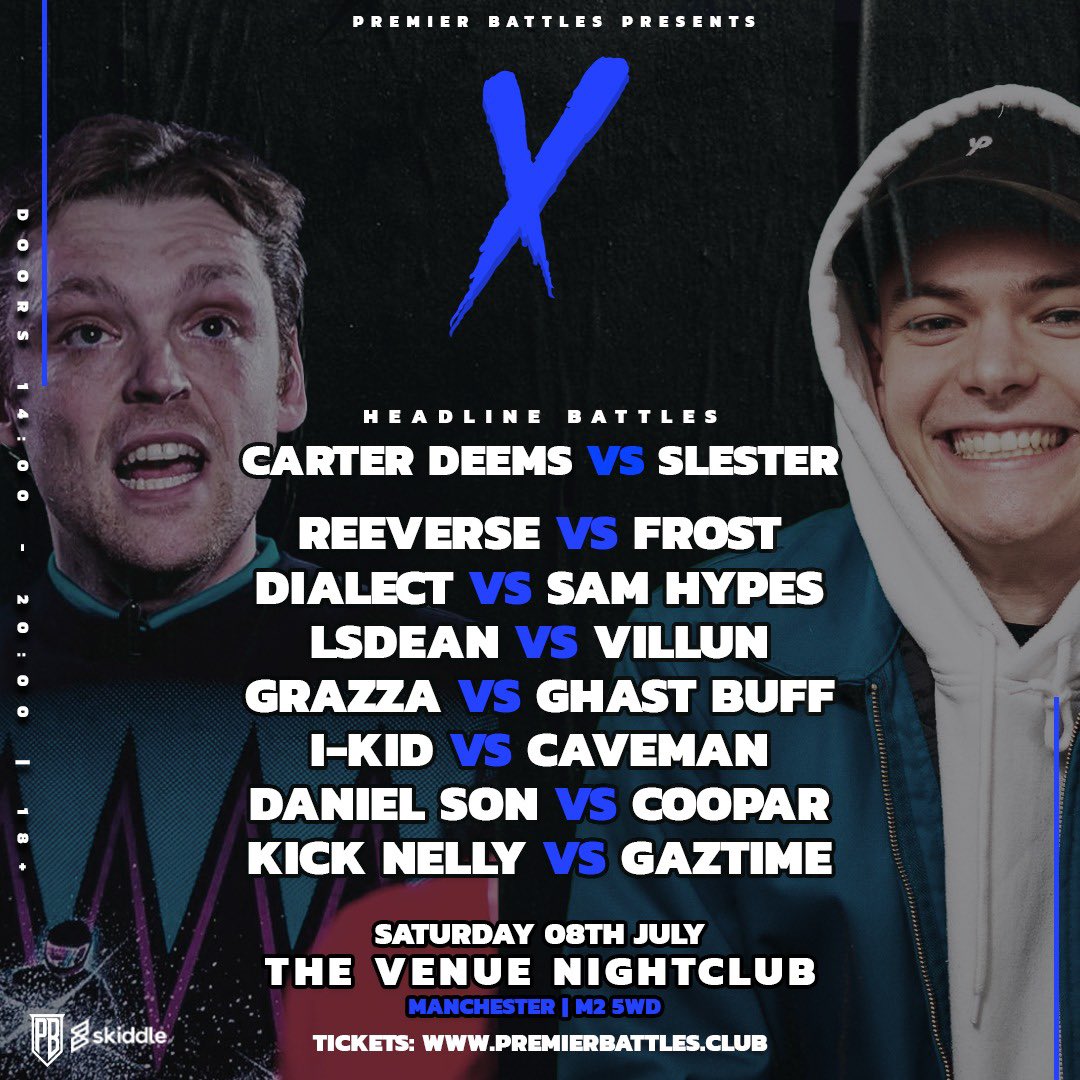 MrItsStro's tweet photo. @PremierBattle Undisclosed 9 

Manchester | July 8th | The Venue 2-8

What a line up 

Get your tickets now 
https://t.co/ytzeeA4rIo https://t.co/oRSJkdKiHo