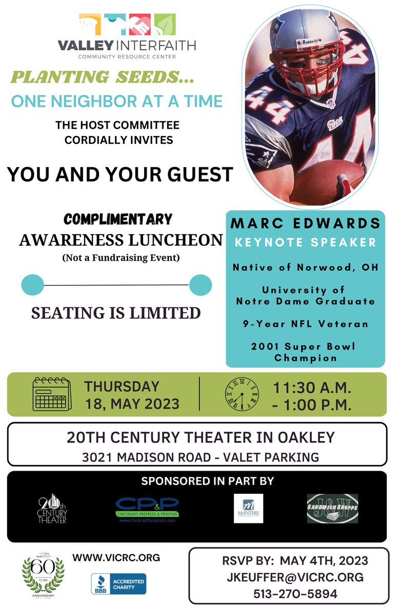 mike_moroski's tweet photo. Honored to be serving on the host committee for Valley Interfaith’s luncheon this week.

Valley is a valued member of @HSCofHamCo. 

They do such important work in our Region. https://t.co/ImVb6OxDcn