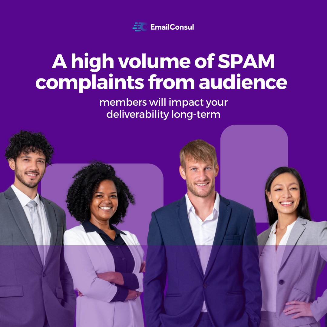 EmailConsul's tweet image. We want to hear from you! Share your thoughts below about SPAM complaints and how they can impact message deliverability. Have you ever encountered this challenge? Drop a comment, and let&apos;s start a conversation!

#emailmarketing #emaildeliverability #emailbestpractices