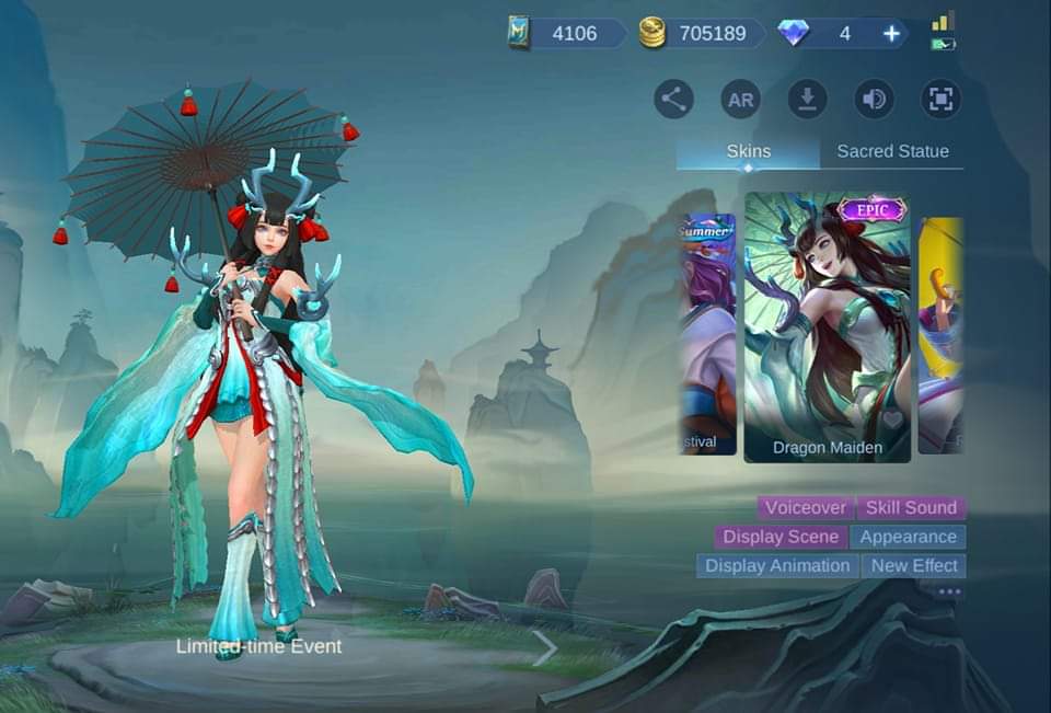 TXTMLBB on X: New Skin Name of Kagura's Lucky Box Skin Dragon Maiden  previously Soryu Maiden.  / X