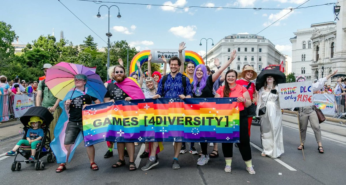 G4div's tweet image. We&apos;re thrilled to announce we&apos;re joining the Vienna Rainbow Pride again with a group of queer game developers!

Join us:
🕐 Saturday June 17, 13:00
📍 Ringstrasse, Vienna
🦄 Queer game devs &amp;amp; allies