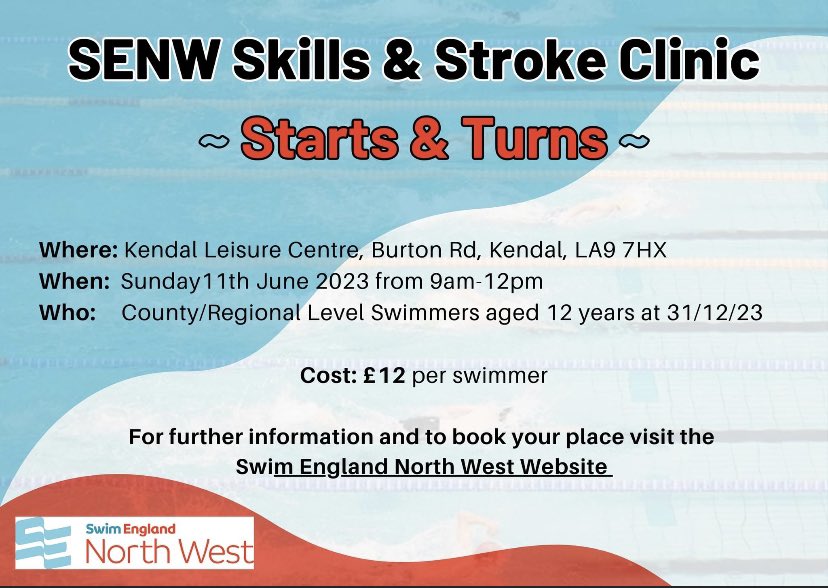 SwimEnglandNW's tweet image. Click the link to book, swimnorthwest.org/news/swim-engl…