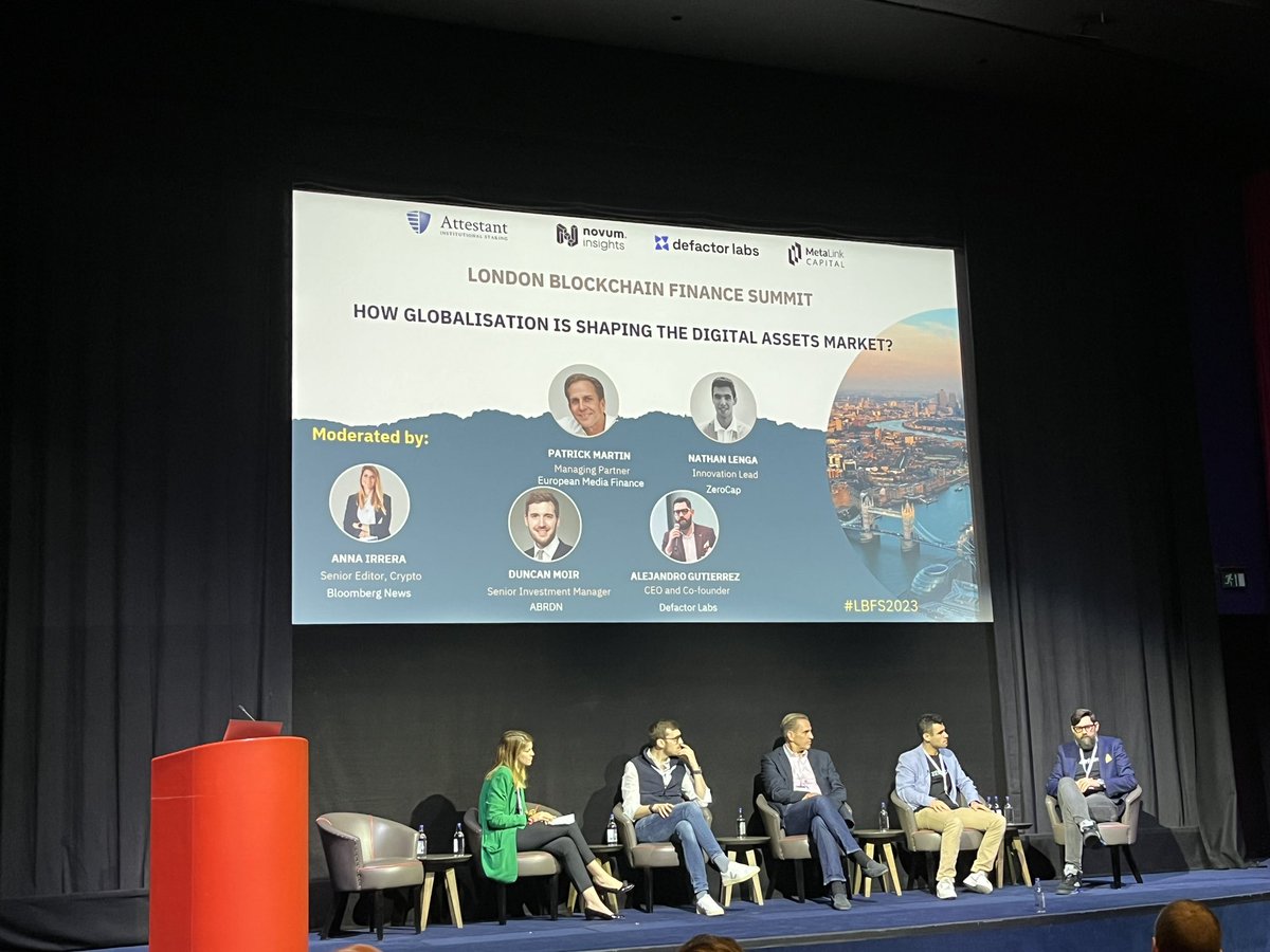 BrianElders's tweet photo. @A_gutierro on stage for @defactor_ @DefactorLabs at #LBFS2023
Great event so far - things are picking up speed in the real world asset DeFi sector and you can feel the enthusiasm from the room.
@sorsdigital @BlackMantaCap @NovumInsights https://t.co/1uUaCEz91T