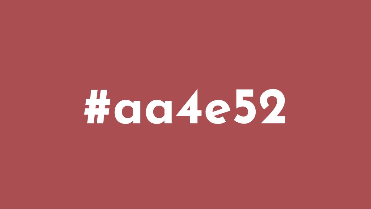 TimourPetit's tweet photo. The color #aa4e52 is a deep shade of red that is reminiscent of maroon or burgundy. It can evoke feelings of sophistication, romance, and warmth, depending on the context and tone in which it's used. #randomcoloroftheday #colorful #Random https://t.co/53CMgMFV10