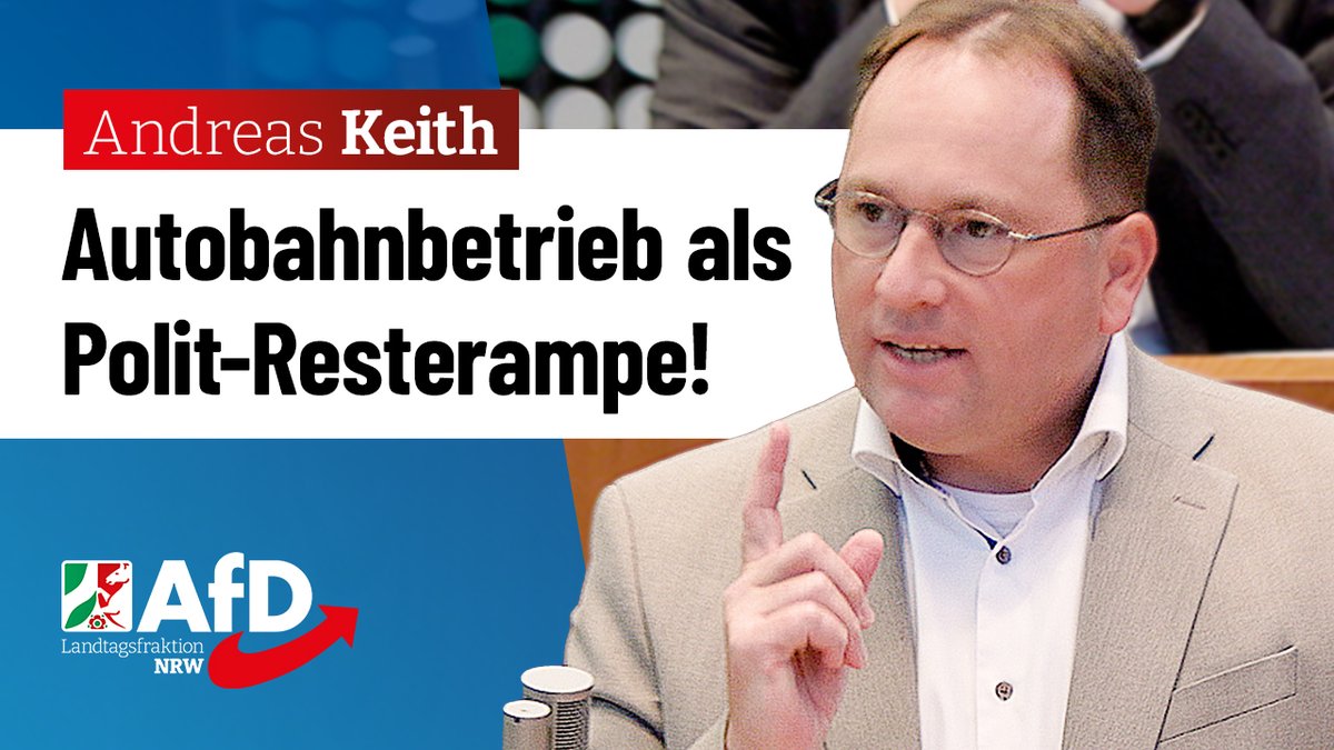 AfD_FraktionNRW's tweet photo. Autobahnbetrieb als Polit-Resterampe!
🎬 Jetzt ansehen: https://t.co/8c44zCCpY1
#AfD #LtNRW #AutobahnAG https://t.co/Gs0dbbeHGA