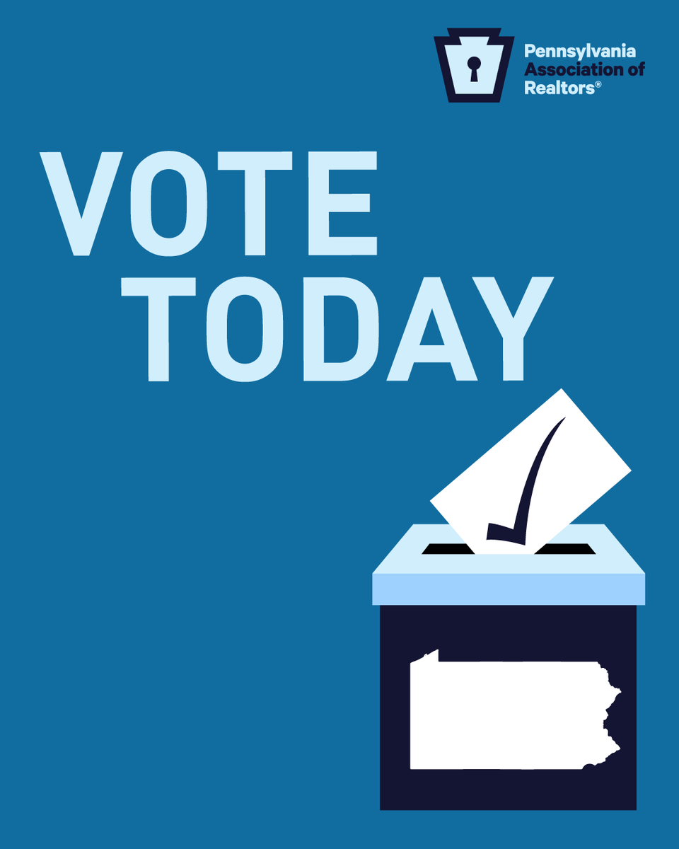 PARealtors's tweet photo. Make your Realtor® voice heard today. Create a plan and cast your vote before 8 p.m. #ElectionDay #VotesPA

Find your polling place: https://t.co/wQw69UDvRb https://t.co/03MDEPPmHB
