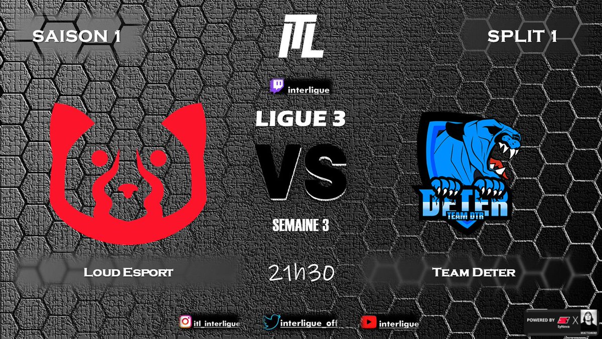 interligue ITL (@interligue_off) on Twitter photo 🎥LIGUE 2 à 19h30 : La Fraternité des Poneys VS @X_CorpEsport
🎥LIGUE 3 à 21h30 : <a href="/EsportLoud/">Loud</a> VS <a href="/Team_Deter/">Team Deter</a>
---------->🎙️Cast by <a href="/PtitCyril_00/">Ptitcyril_00</a> & Lucast31 <----------
Rendez-vous sur notre chaine Twitch pour vivre de grandes émotions !
twitch.tv/interligue 🎥LIGUE 2 à 19h30 : La Fraternité des Poneys VS @X_CorpEsport
🎥LIGUE 3 à 21h30 : <a href="/EsportLoud/">Loud</a> VS <a href="/Team_Deter/">Team Deter</a>
---------->🎙️Cast by <a href="/PtitCyril_00/">Ptitcyril_00</a> & Lucast31 <----------
Rendez-vous sur notre chaine Twitch pour vivre de grandes émotions !
twitch.tv/interligue