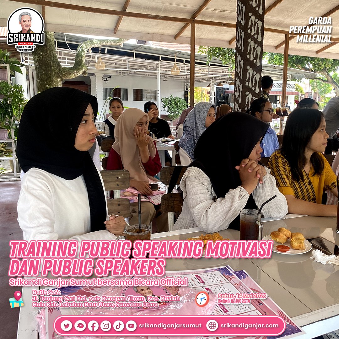 SGanjarsumut's tweet photo. Hi bestie🥰
Dokumentasi Srikandi Ganjar Sumut bersama Bicara Official. Training Public Speaking Motivasi & Public Speakers "Anak Muda Harus Tau Bicara".
#GanjarPranowo
#Ganjar
#RambutPutih
#ganjarpranowopresiden2024
#SrikandiGanjar
#SrikandiGanjarSumut
#Trainingpublicspeaking https://t.co/NMyKqCxb6f