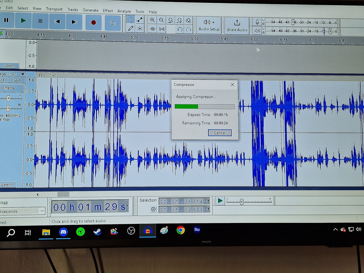 APintofCthulhu's tweet photo. And so begins the editing of episodes 11 

#podcast #audacity #editing #podcastediting #dnd #podna https://t.co/vdbV4M64ng