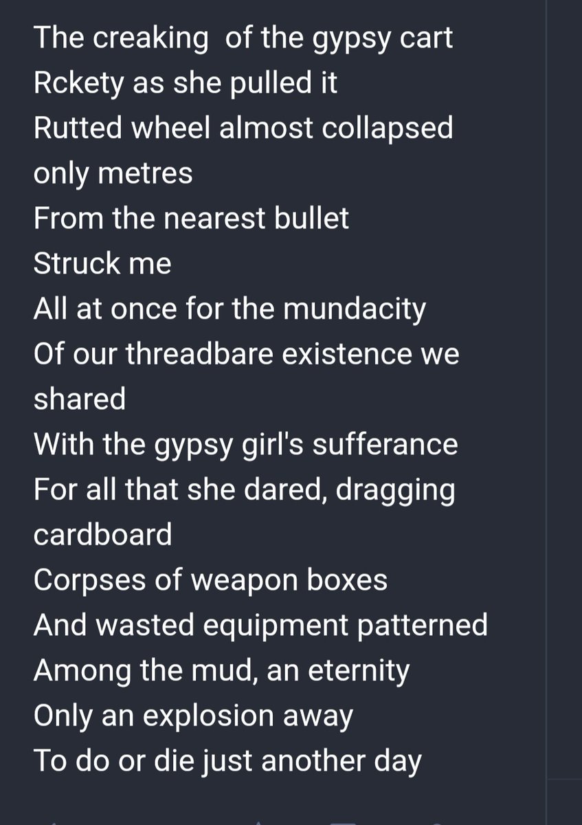 #warpoetry

This has been in my mind over a year now, and scribbled, well, typed this morning, from the hot zone among tall grasses, where a gypsy child, bent almost double pulled a cart somewhere, in the middle of nowhere...

On 🦣 @callsign_santa@federated.press