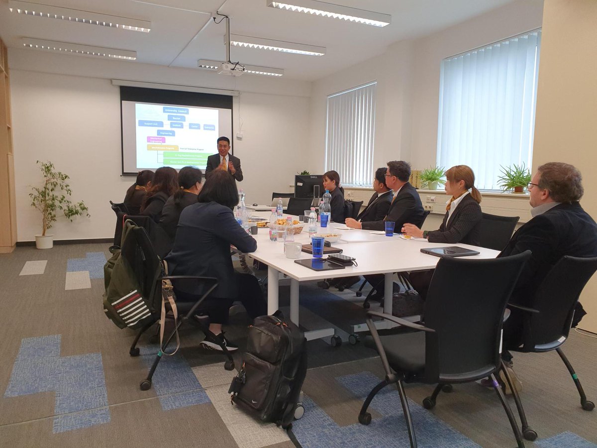 ai_elte's tweet photo. A delegatoin of Suranaree University of Technology's Mechanical Engineering Department hosting Mechatronics Engineering program in Thailand came to our Department today. We are happy to have a great day discussing the detaild of our future cooperation. :) https://t.co/P22s7dKcO9