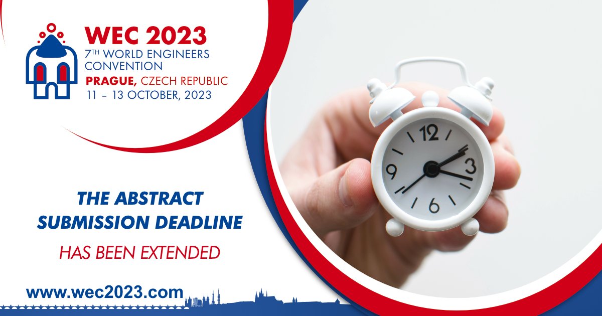 We are happy to announce that the #abstractsubmission deadline has been extended to 29 May 2023! 
Submit your abstract and join discussions on Engineering for life: Breakthrough Technologies and Capacity Development Focused on UN SDGs 
Submit at lnkd.in/dKvyK7cT